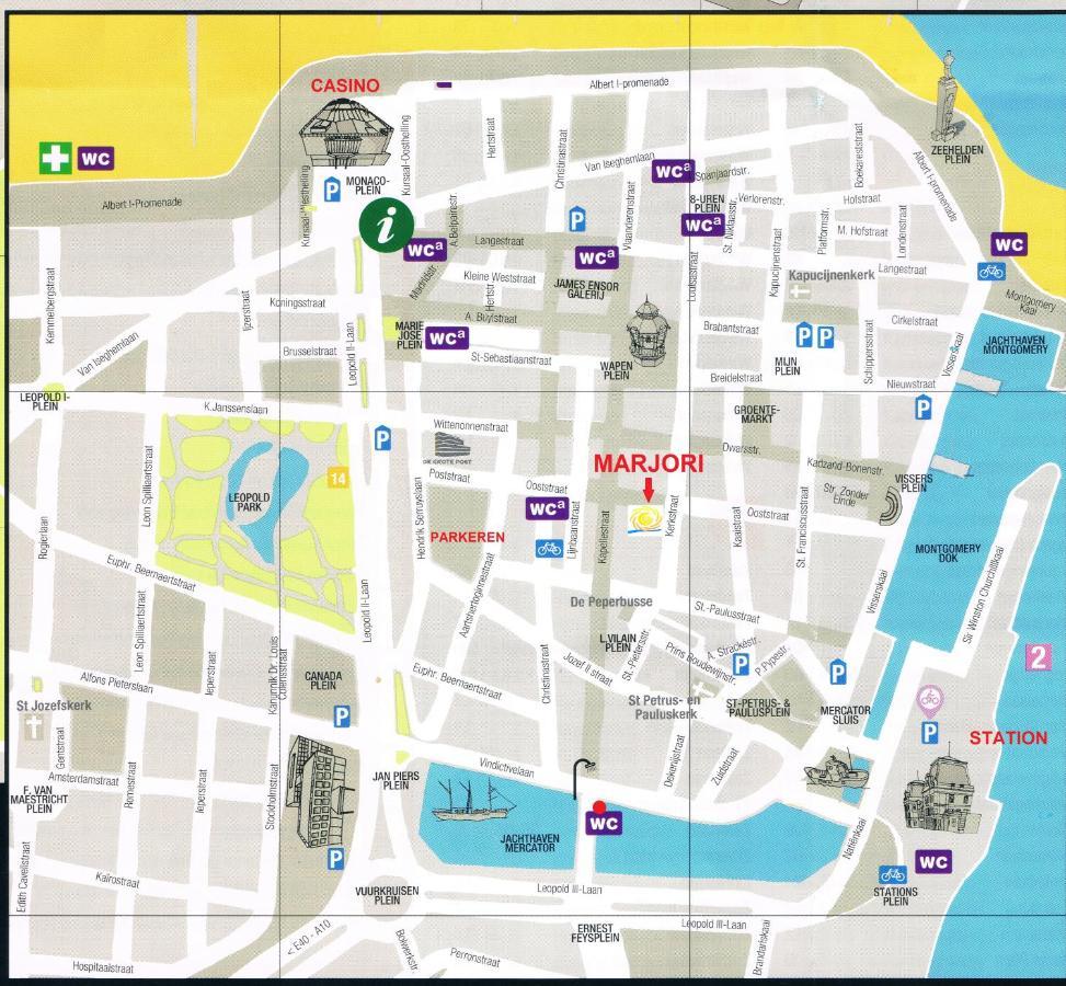 Marjori Oostende Met Gratis Parkeerplaats Экстерьер фото